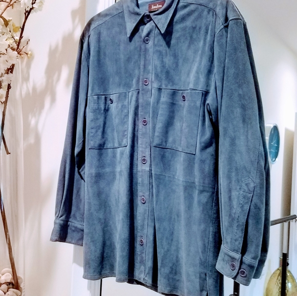 Neiman Marcus Suede Men's Shirt - Picture 3 of 5